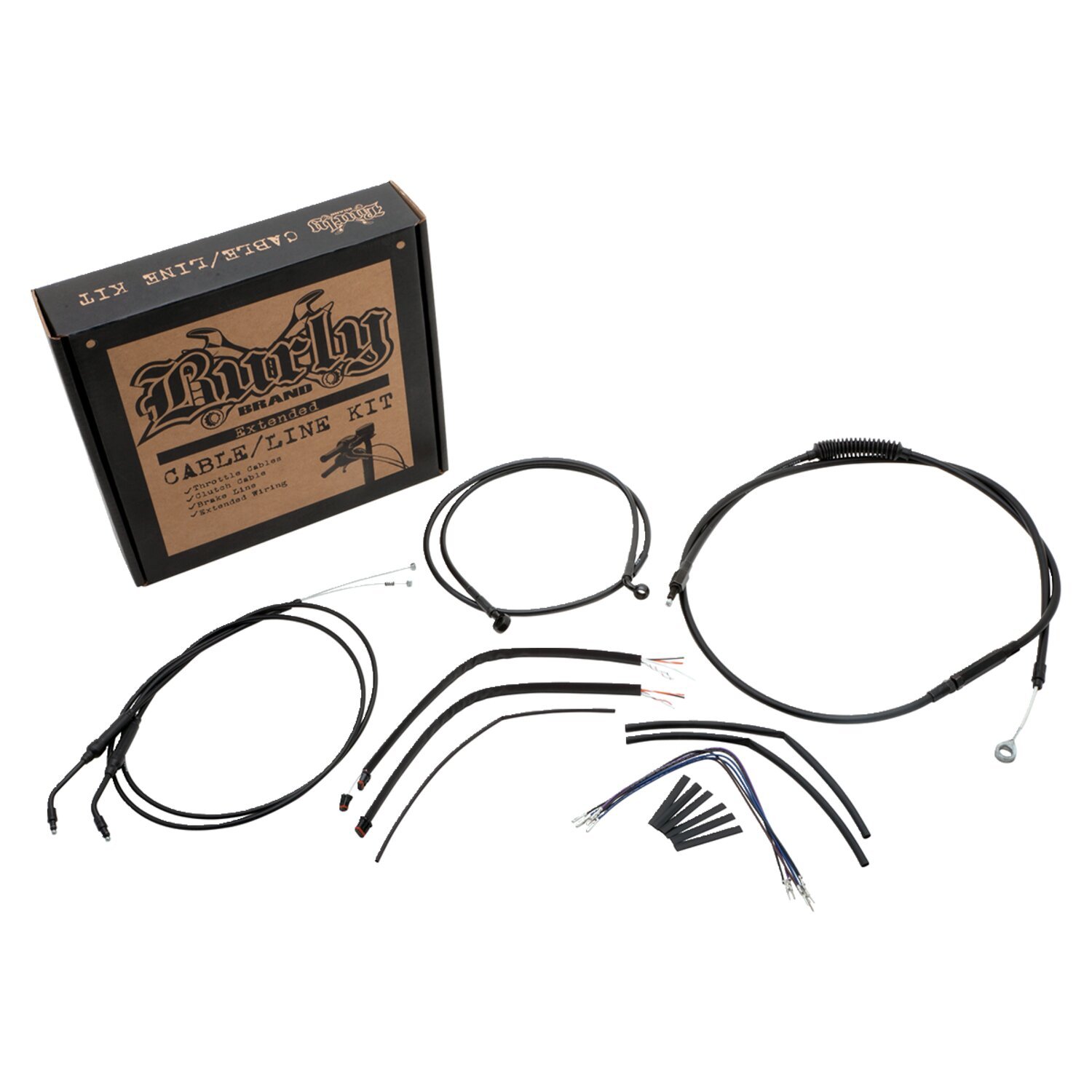 Burly Apehanger Cable/Line Kit, Black