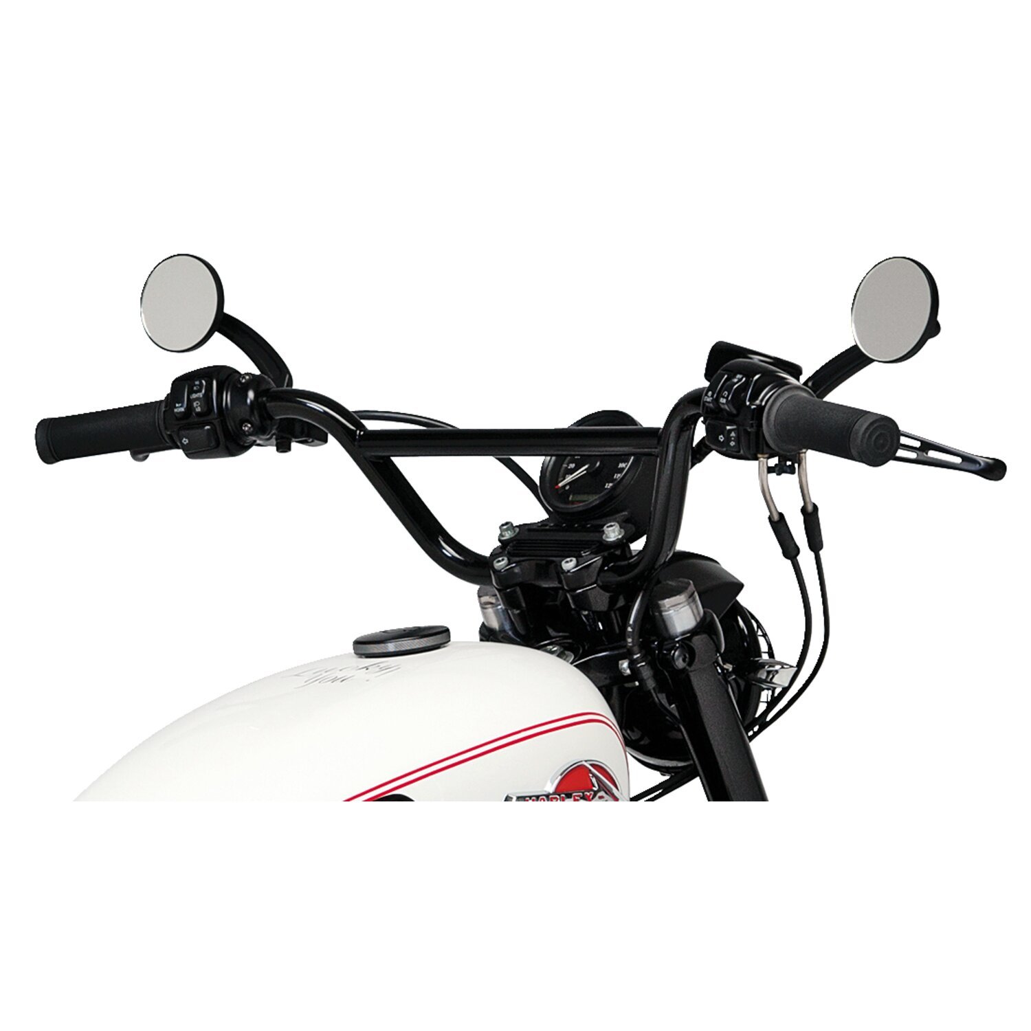 Burly, 1" Scrambler handlebar, Black, Powder Coated