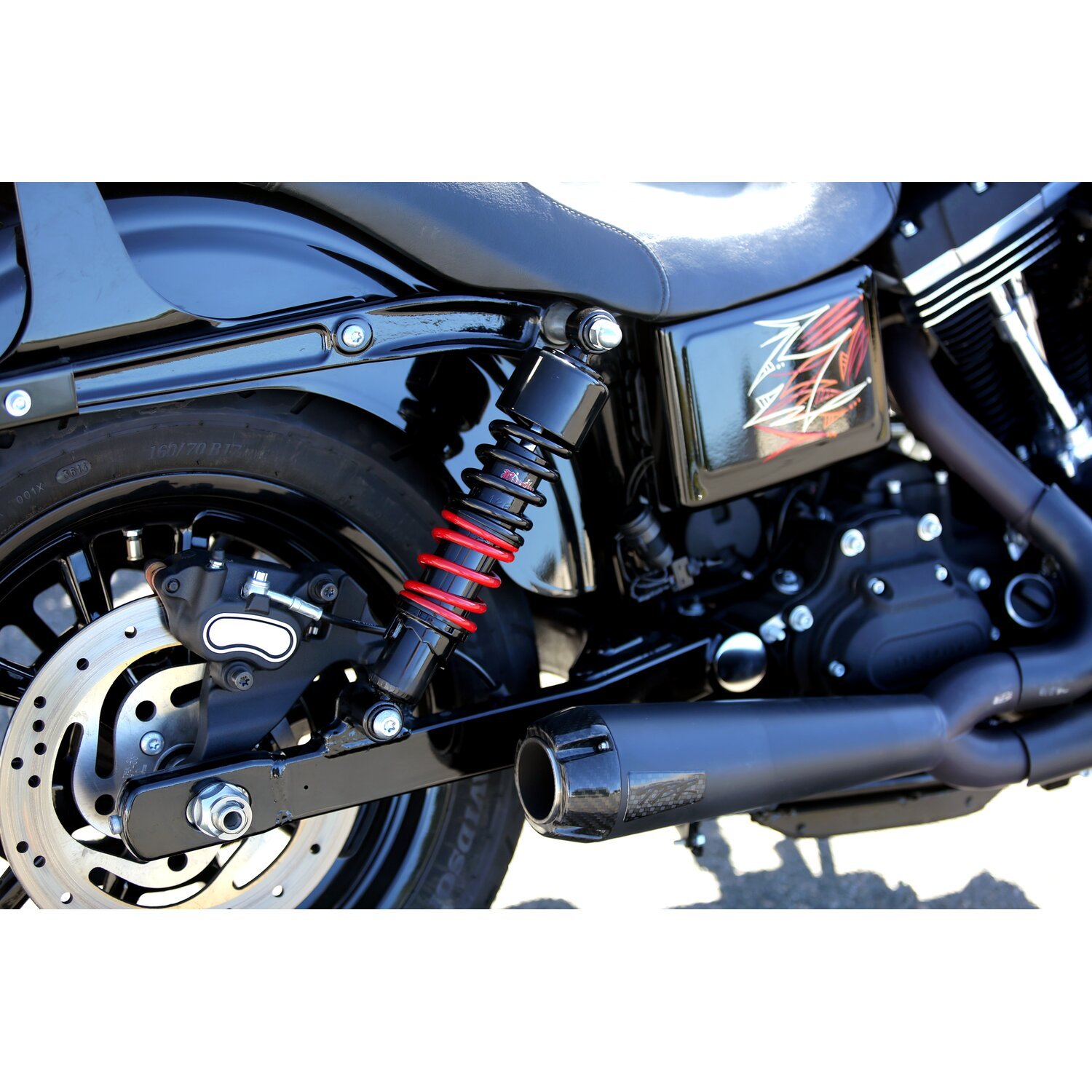 Burly 12.5" Dyna stiletto shocks, Black