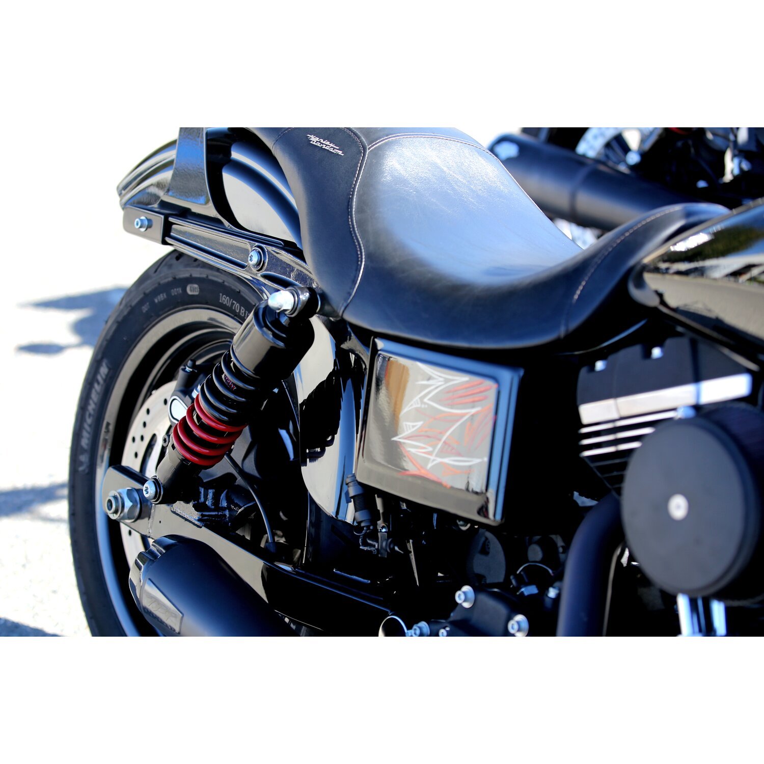 Burly 12.5" Dyna stiletto shocks, Black
