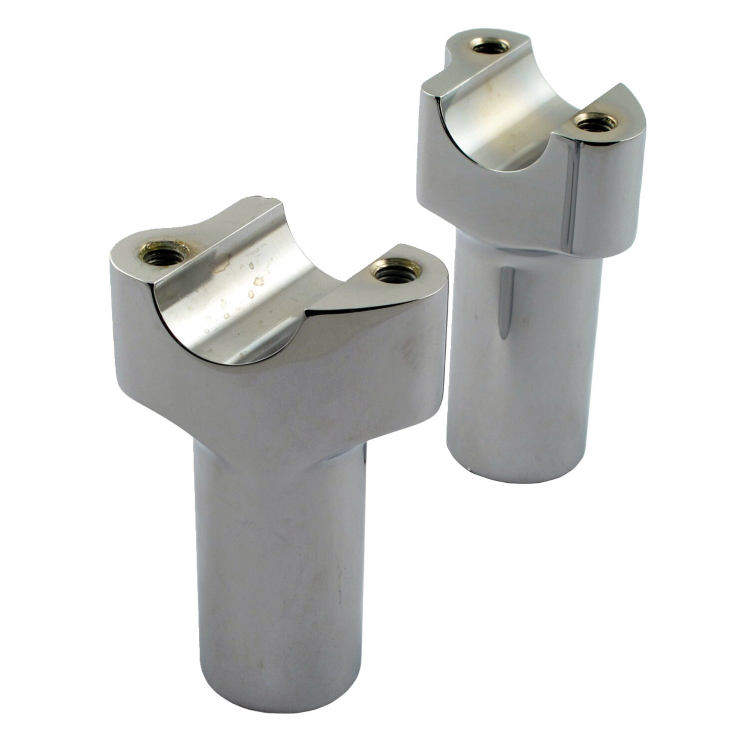 Wild1, Chubby risers. Straight. 3.5" rise, Silver, Chrome