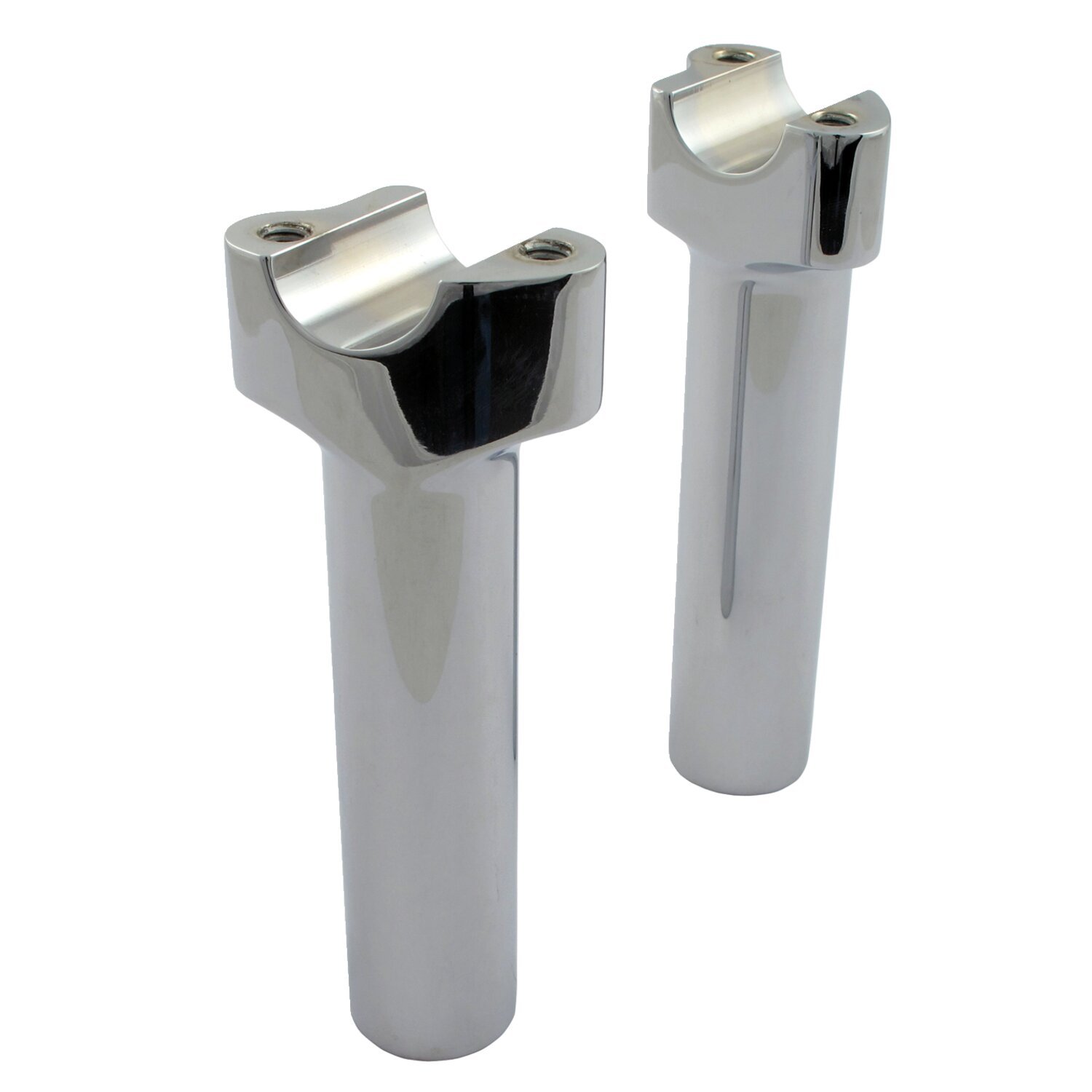 Wild1, Chubby risers. Straight. 6" rise, Silver, Chrome