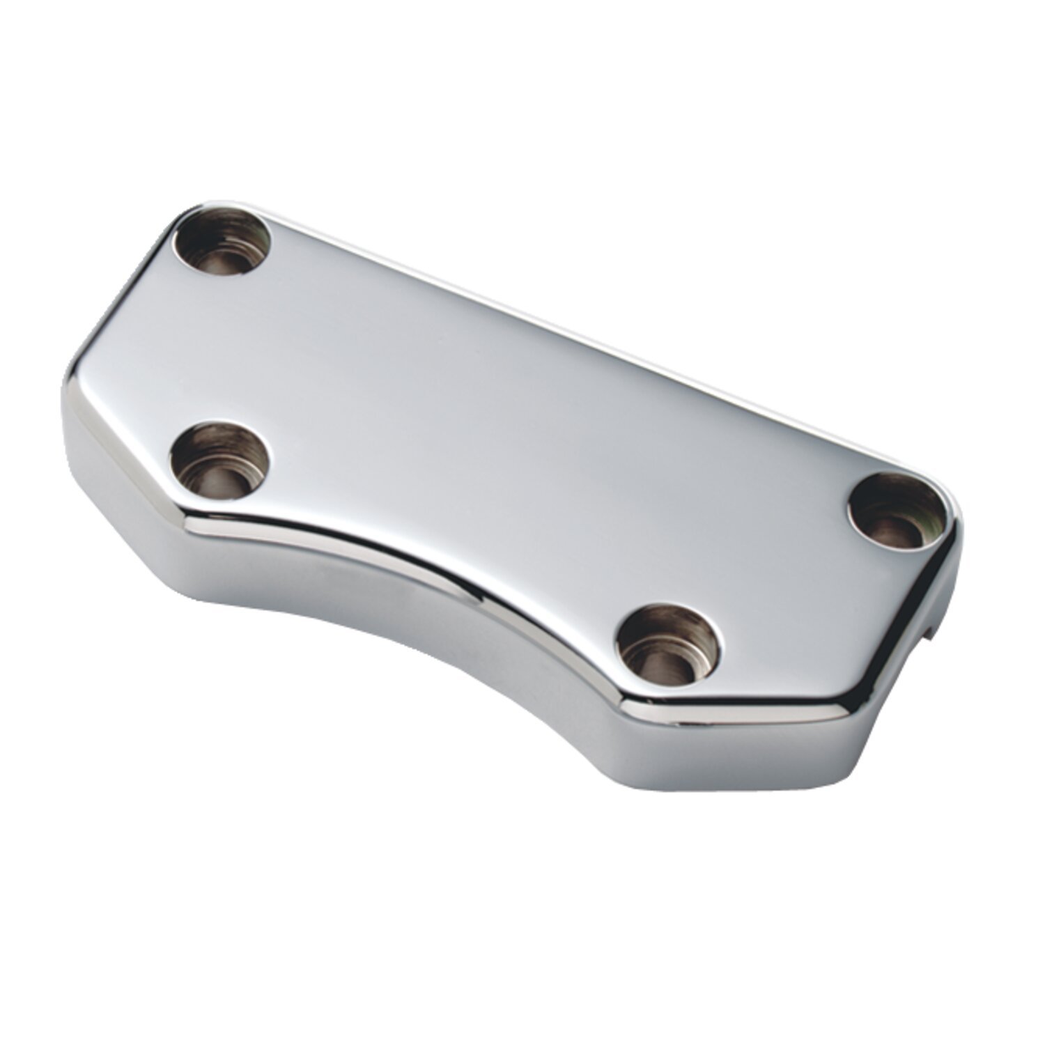 Wild1 billet top clamp, Silver, Chrome