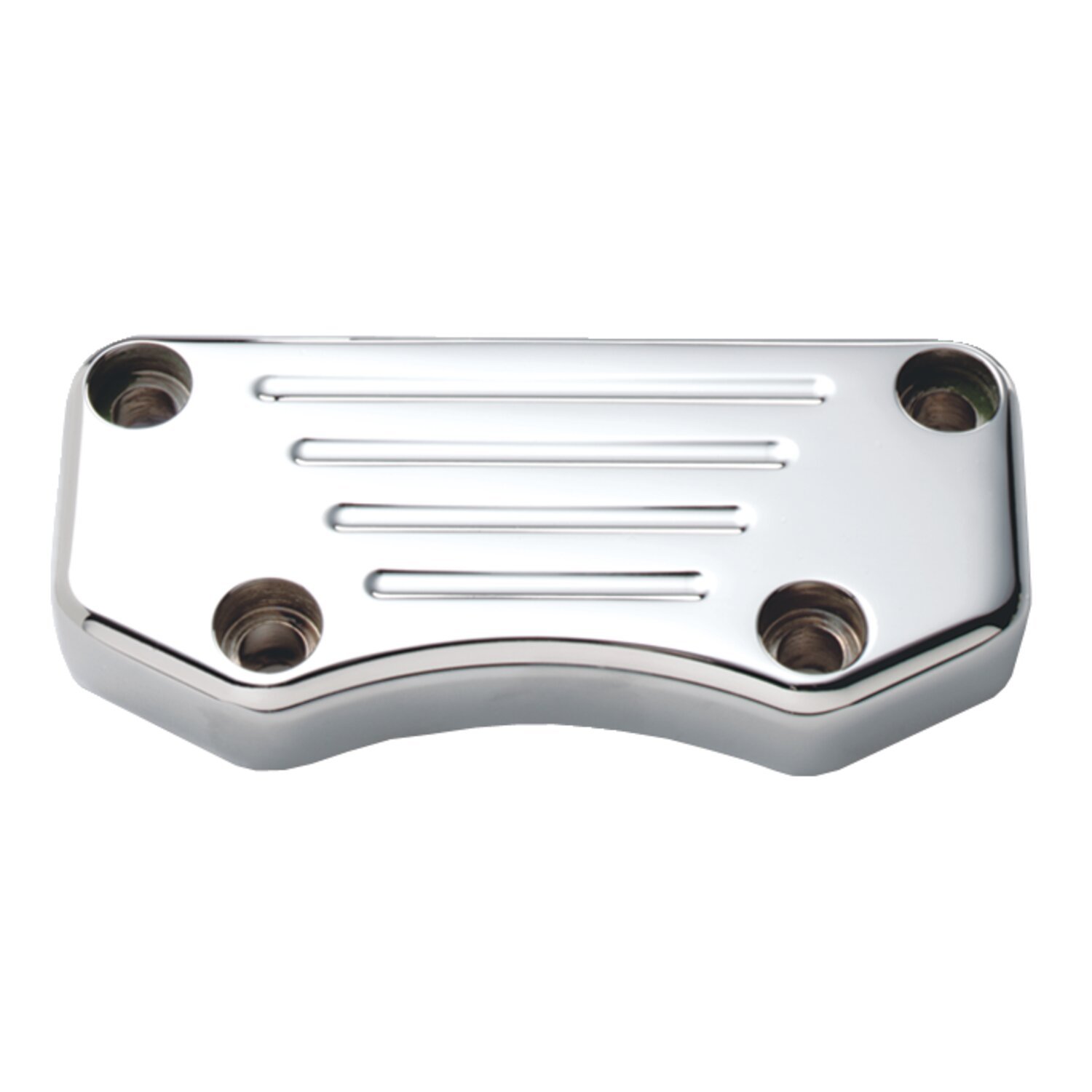 Wild1 billet top clamp, White, Chrome