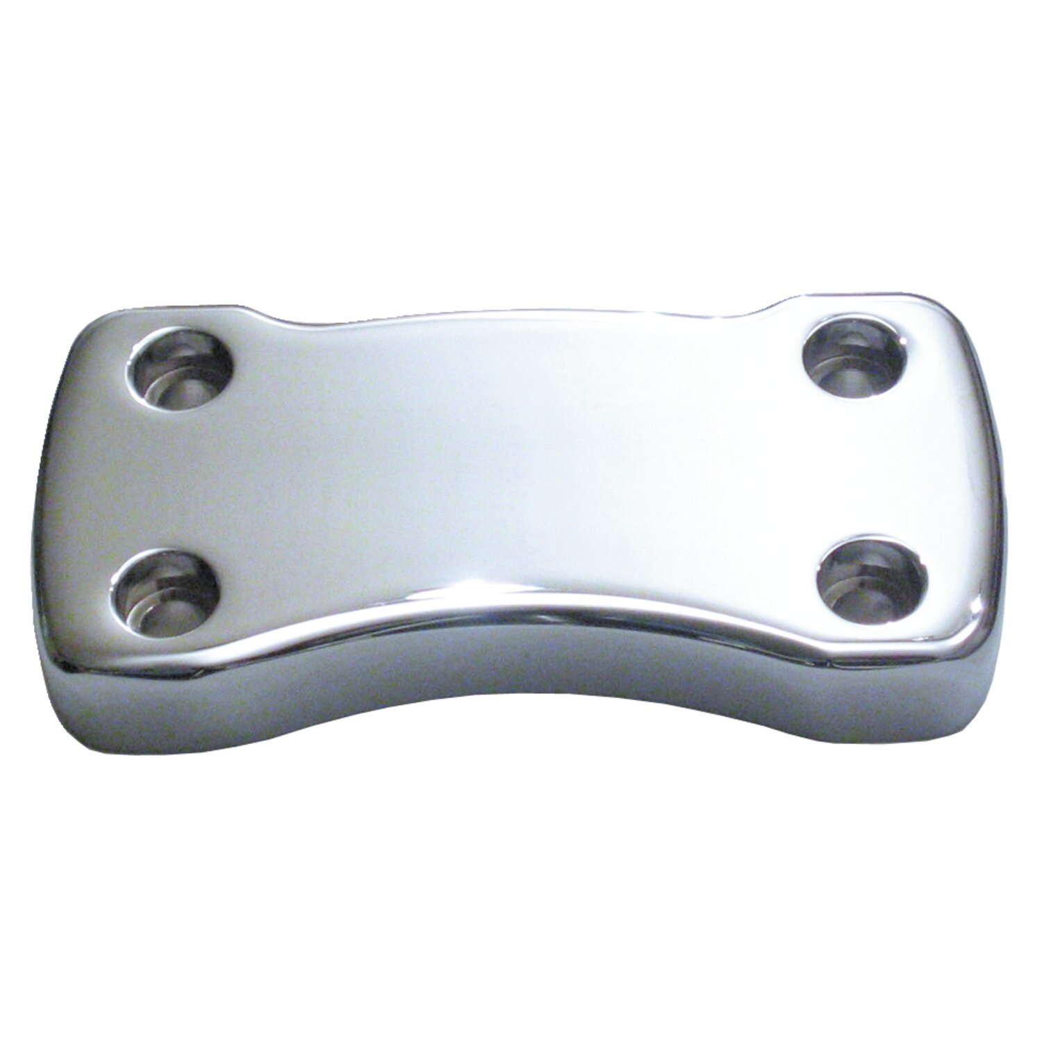 Wild1 billet top clamp, Silver, Chrome