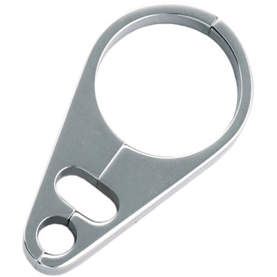 Throttle, idle & brake line, 1 1/4" clamp, billet alu, show chrome finish