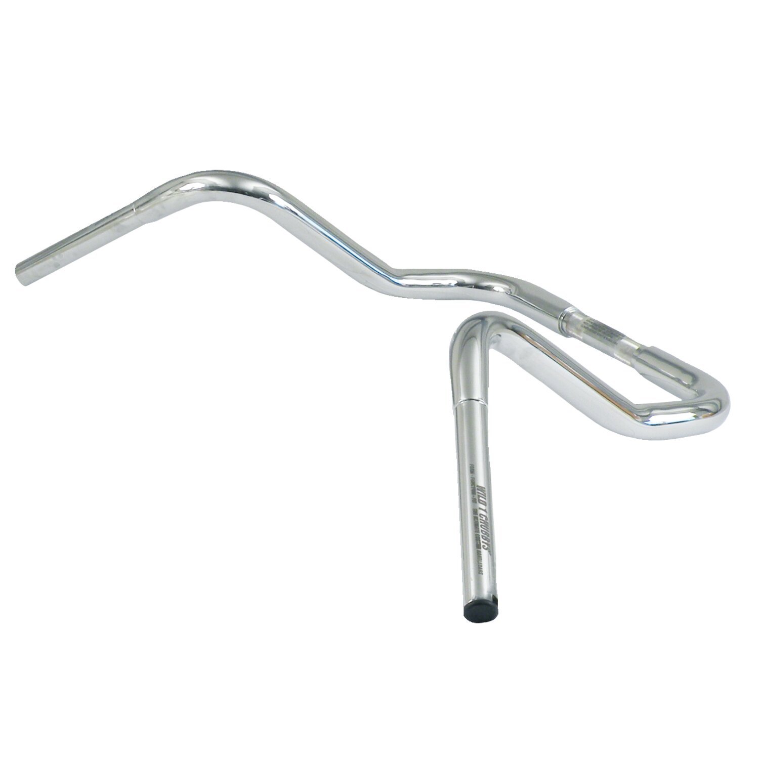 Wild1, 1-1/4" Chubby Bagger Ape. Chrome, 12.5" rise, Silver