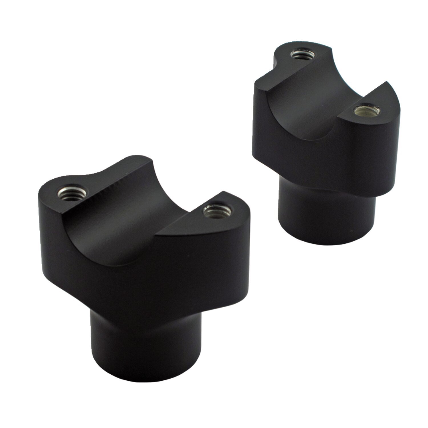 Wild1, Chubby risers. Straight. 1.5" rise, Black, Satin