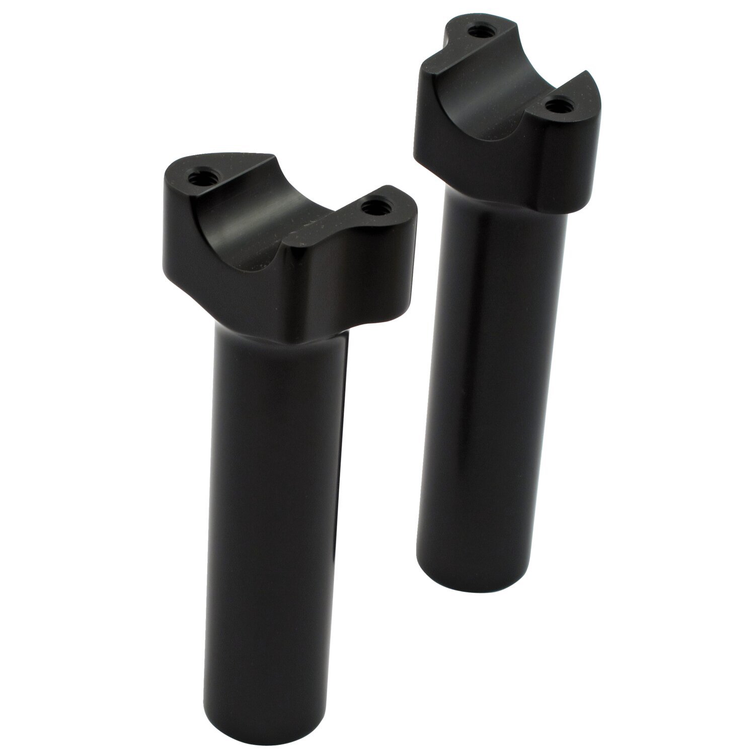 Wild1, Chubby risers. Straight. 6" rise, Black, Satin