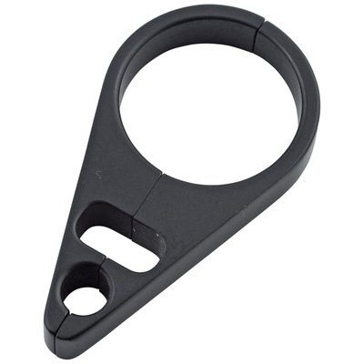 Throttle, idle & brake line, 1 1/4" clamp, billet alu, black