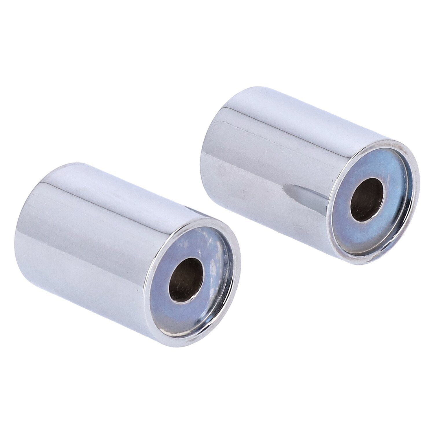 Wild1, riser extensions. 2" tall, Silver, Chrome