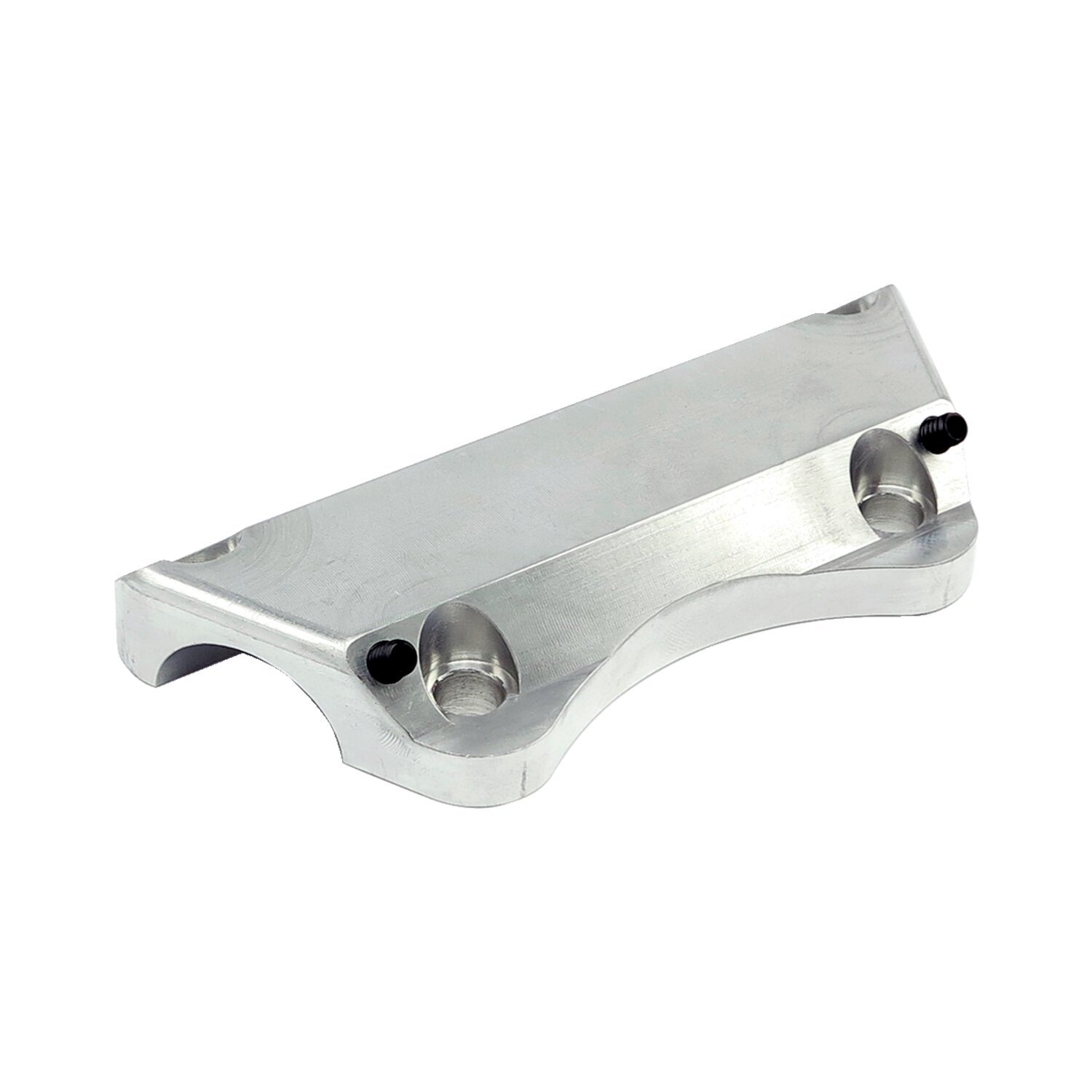 Wild1, one-piece Touring handlebar top clamp, Silver, Polished