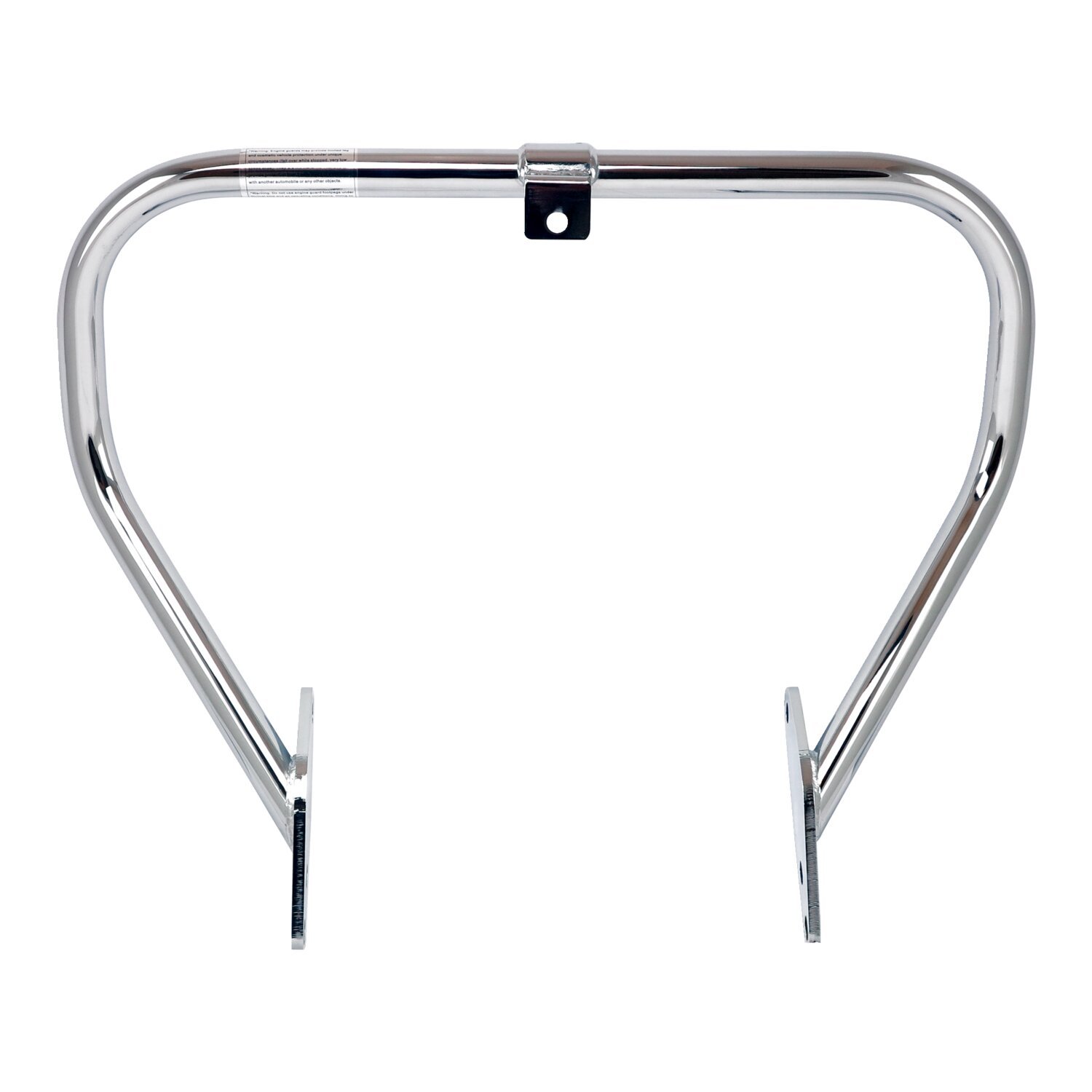 Front engine guard kit, White, Chrome