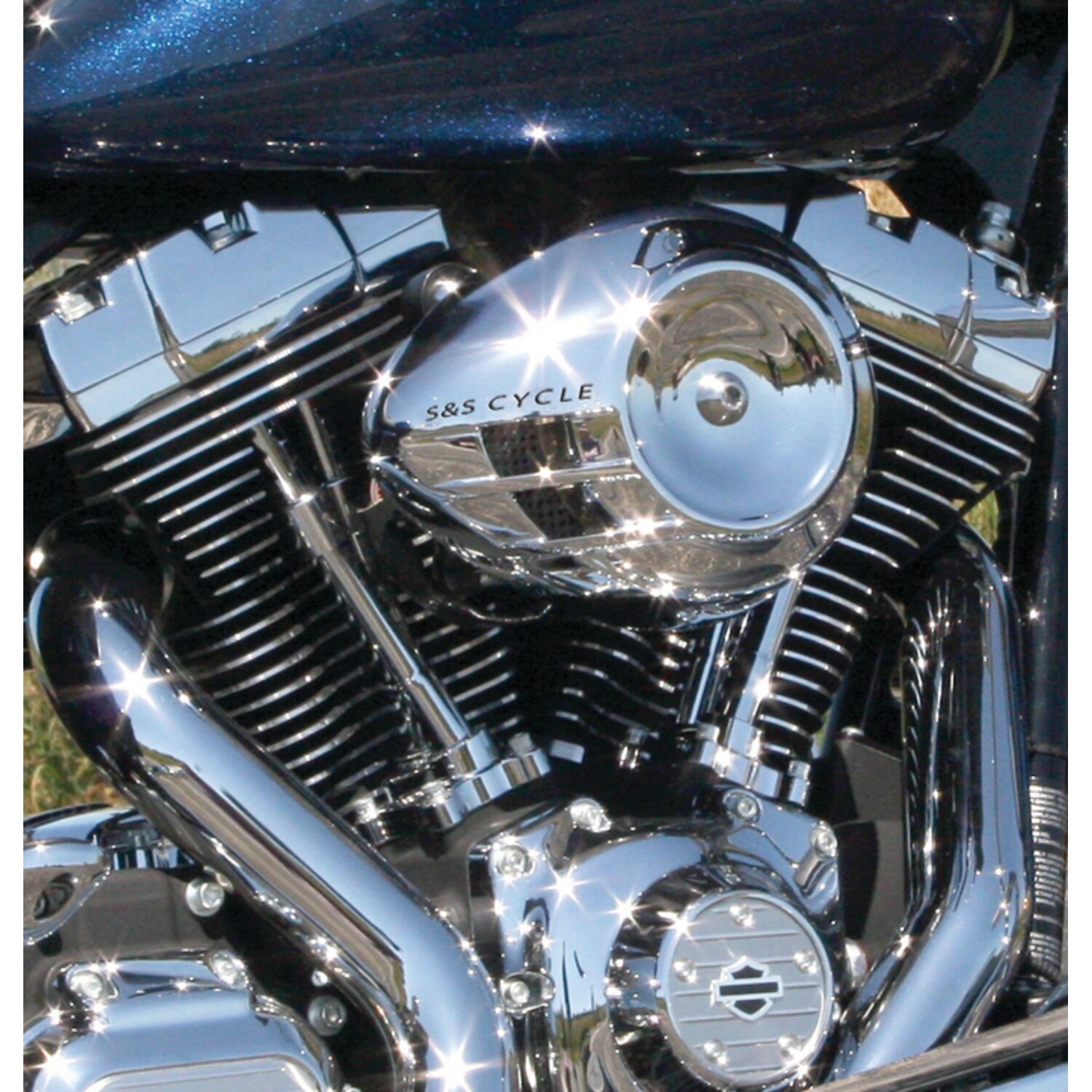S&S, Stealth Air Stream air cleaner cover. Chrome