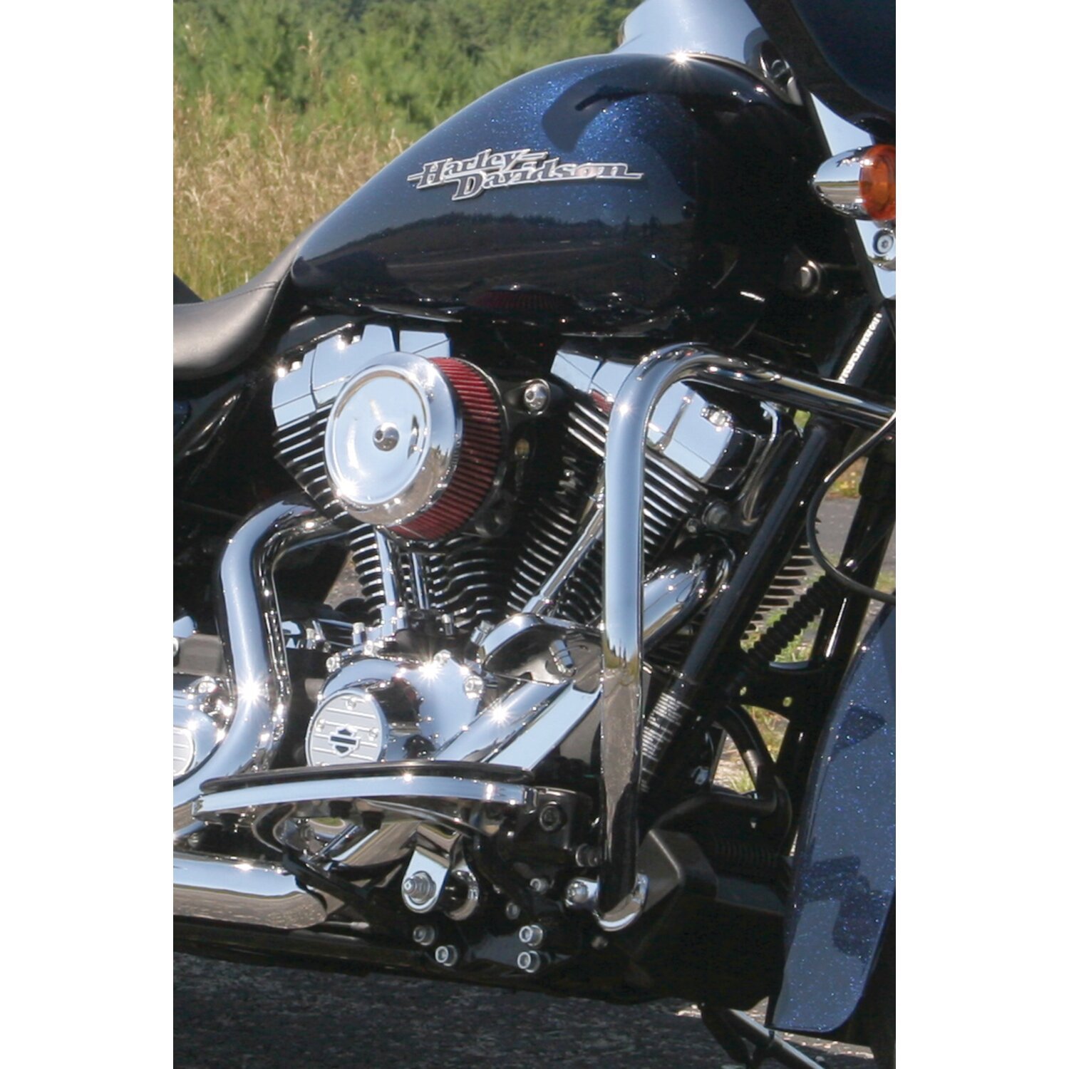 S&S, air cleaner cover dobber-dished, Chrome