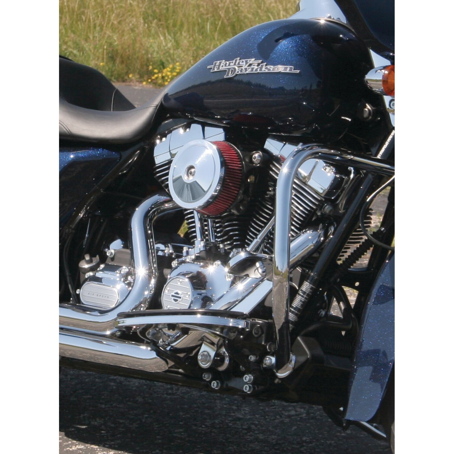 S&S, air cleaner cover bobber-domed, Chrome