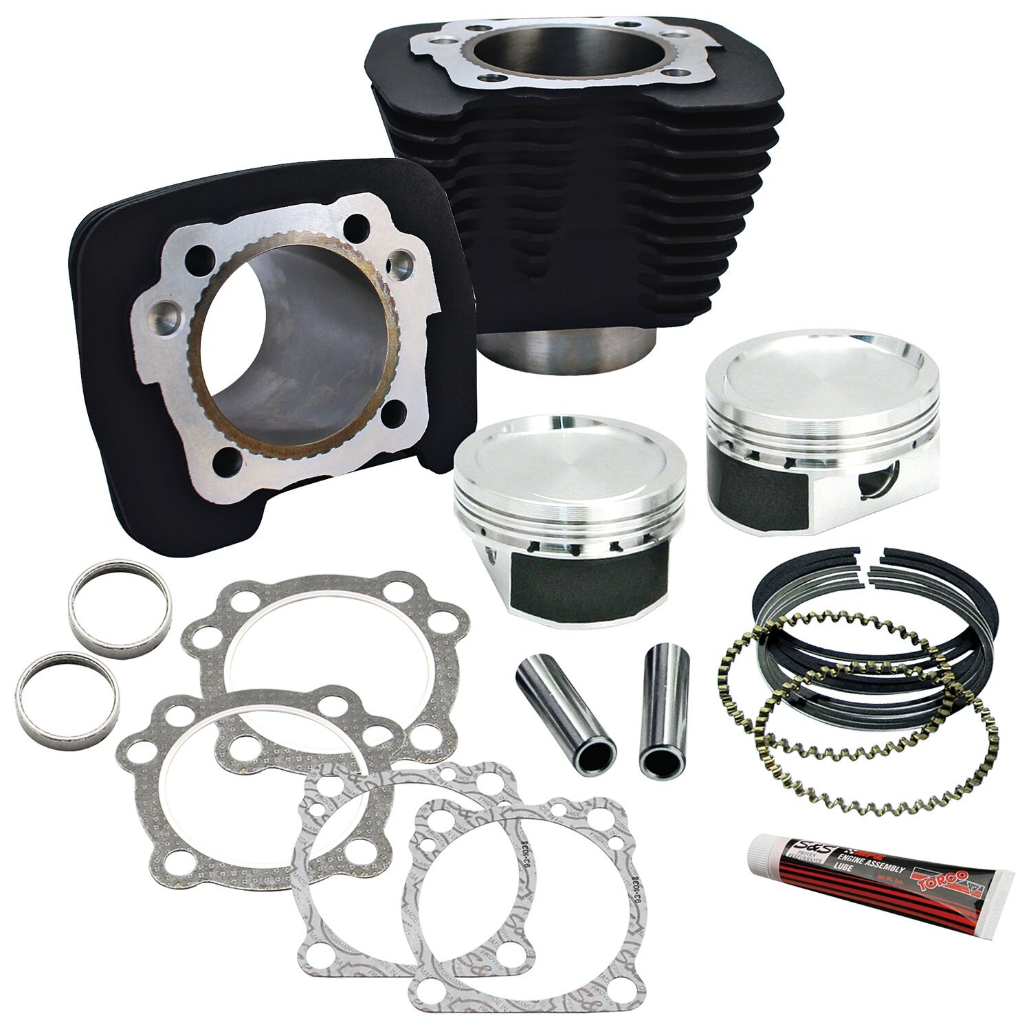 S&S, 883-1200 XL big bore conversion cyl. & piston kit