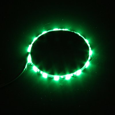 Designed to mount on the rear side of brake calipers. Requires a flat rear section of the caliper and 5/8" clearance between caliper and wheel. This oval 'wheel light' gives 360° high power LED lighting. Mounts with included 3M double sided adhesive tape. Wires are 84" with high temperature protective black sleeve.
-Chrome.
-15 LEDs.
- Green LED accent lights.
- Approximate dimensions: 2.9" wide x 2.3" high and 0.4" thick.