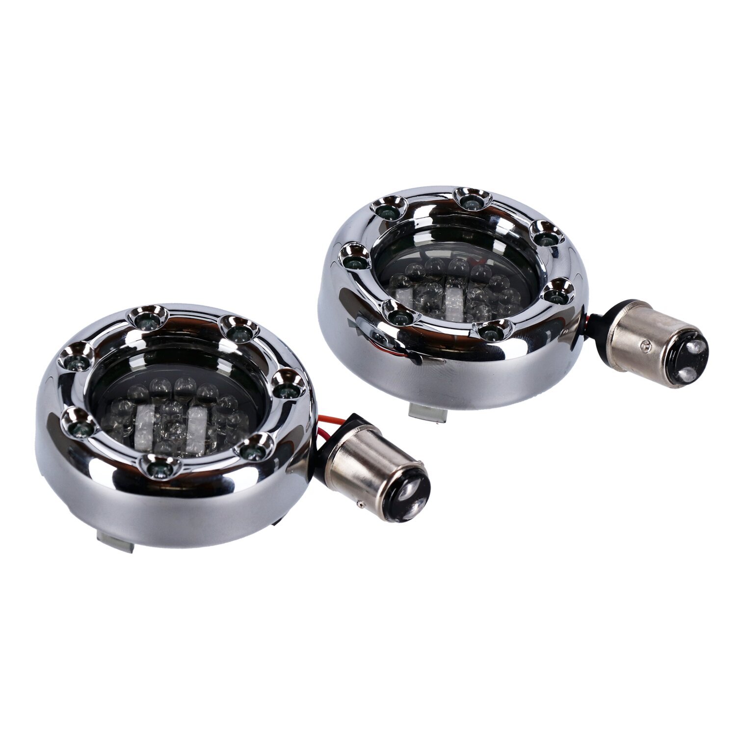 Custom Dynamics, Bullet Dynamic Ringz™, Red, Chrome