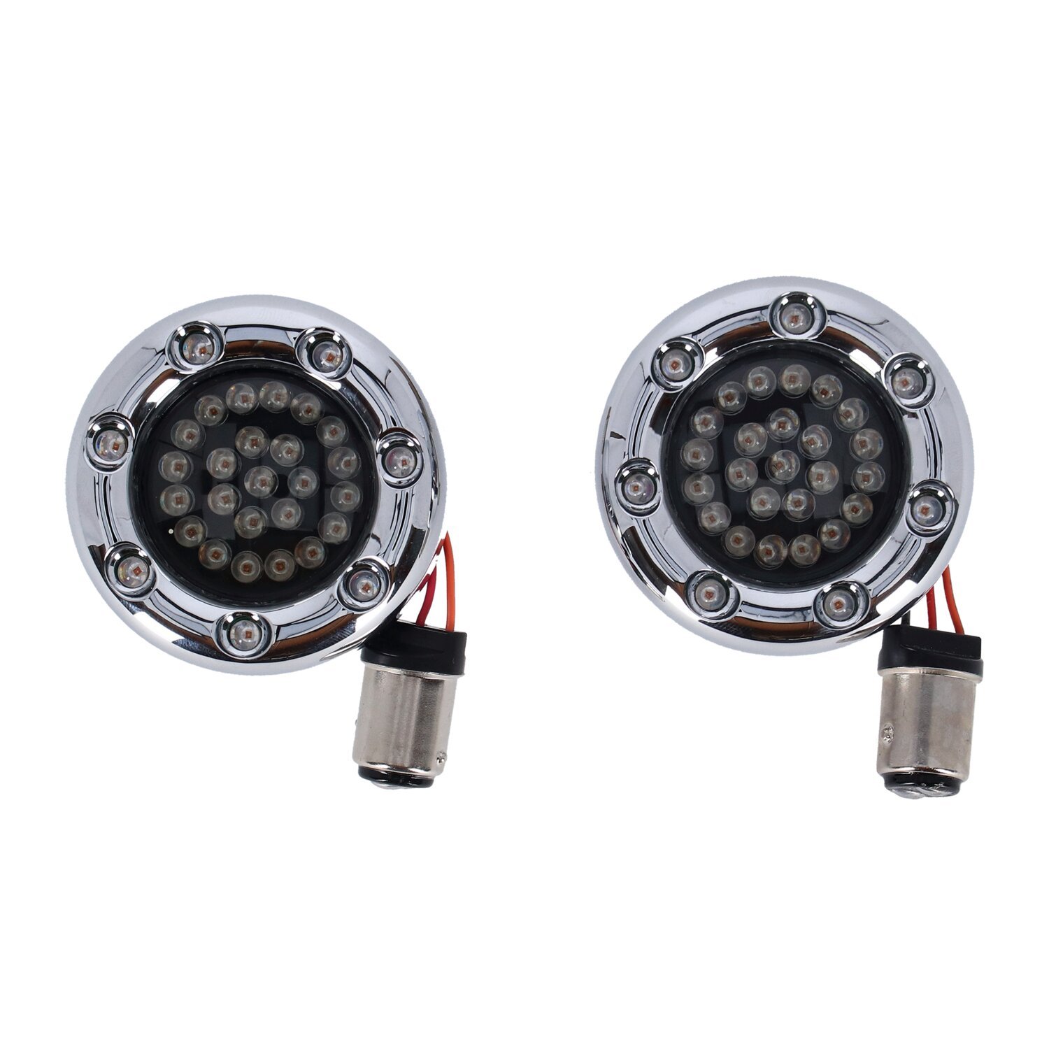 Custom Dynamics, Bullet Dynamic Ringz™, Red, Chrome