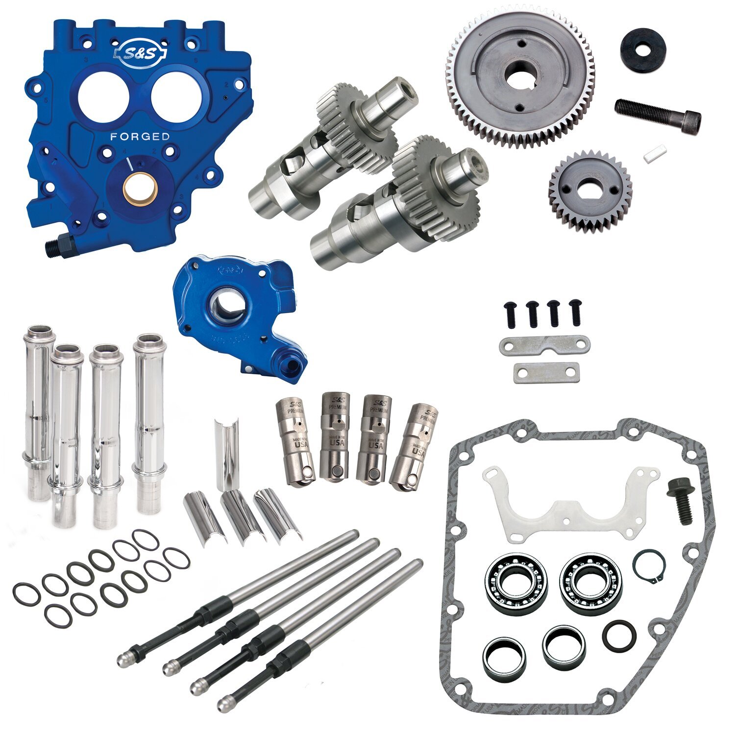 S&S, complete cam chest kit with gear drive 551GE cams
