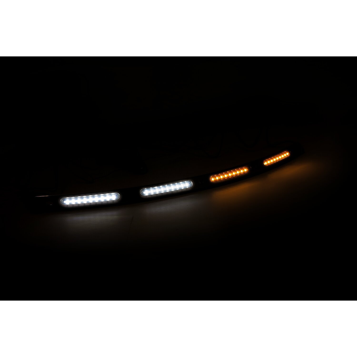Custom Dynamics TruFLEX® Batwing turn signal LED trim tube, Black, Matte