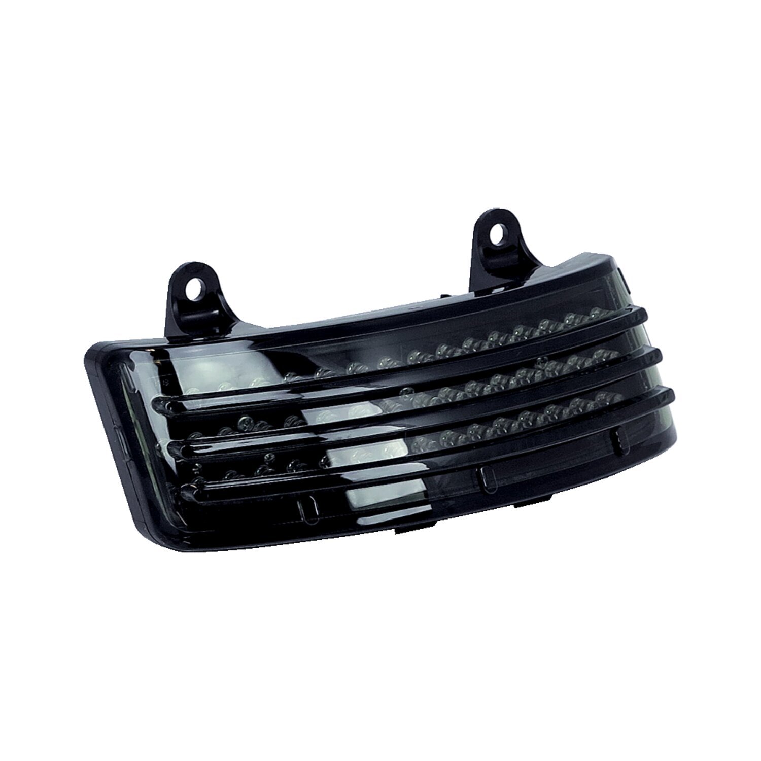 Custom Dynamics, Tri-Bar LED rear fender tip. Smoke lens, Black, Clear