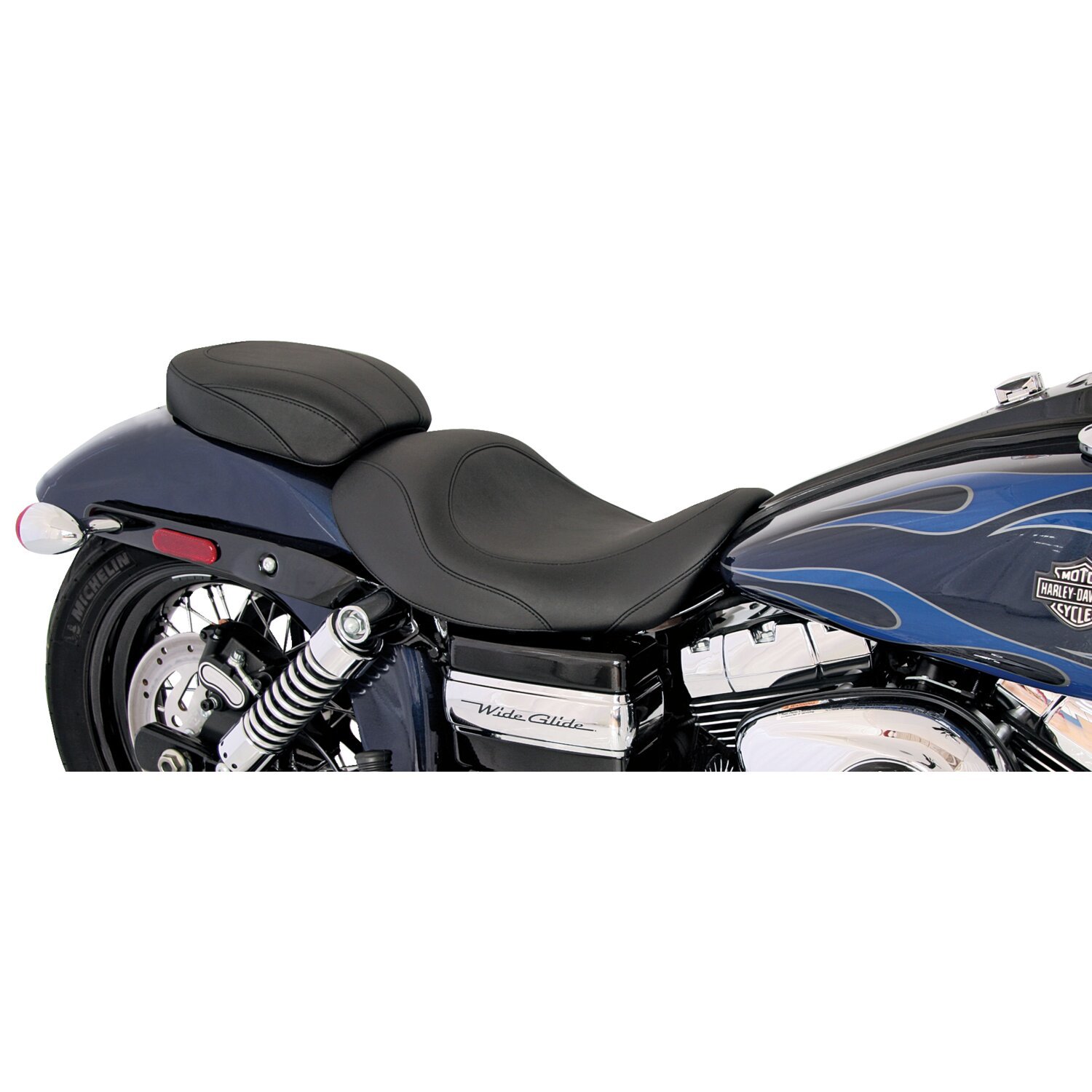 Mustang, Wide Tripper passenger seat, Black, Plain