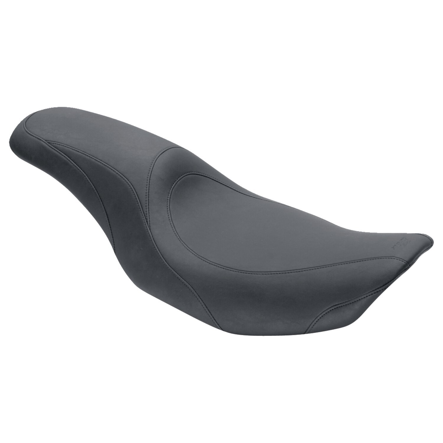 Mustang, Tripper Fastback 2-up one-piece seat, Black, Plain