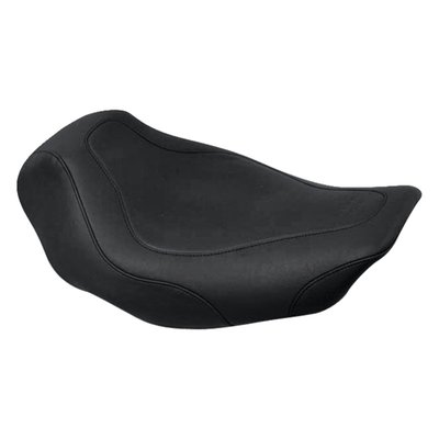 Black. 11.5" wide. Standard style stitch. 
Note 1: Mustang solo seats & passenger seats cannot be mixed with OEM solo or passenger seats. 
Note 2: See 537053 for the matching passenger seat.