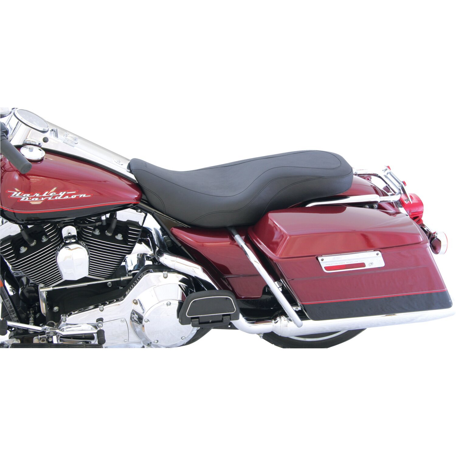 Mustang, Wide Tripper 2-up one-piece seat, Black, Plain