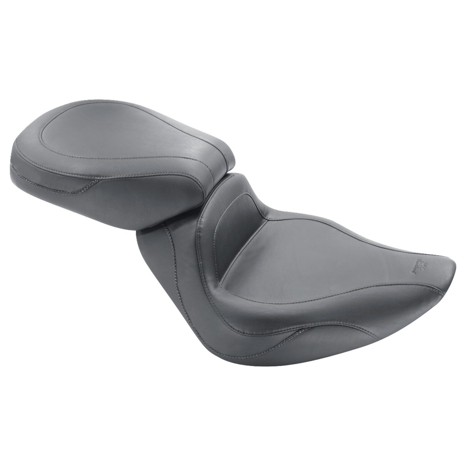 Mustang, Sport Touring passenger seat, Black, Plain