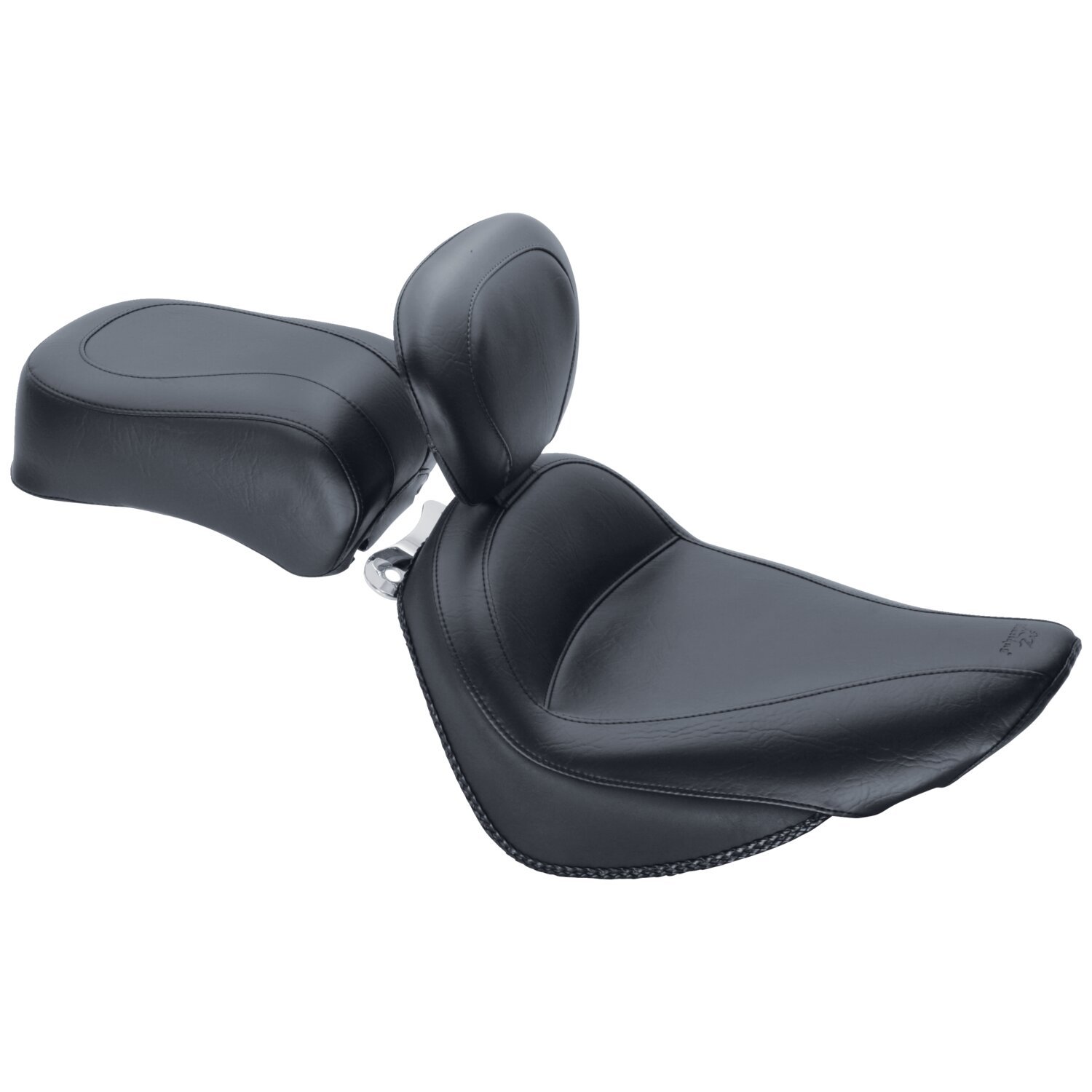 Mustang, Touring passenger seat. With recess, Black, Plain