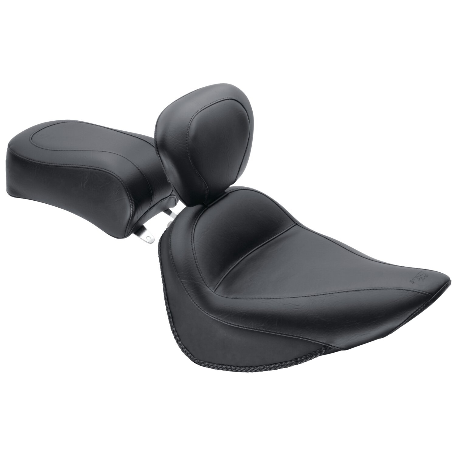 Mustang, Touring passenger seat. Recessed, Black, Plain