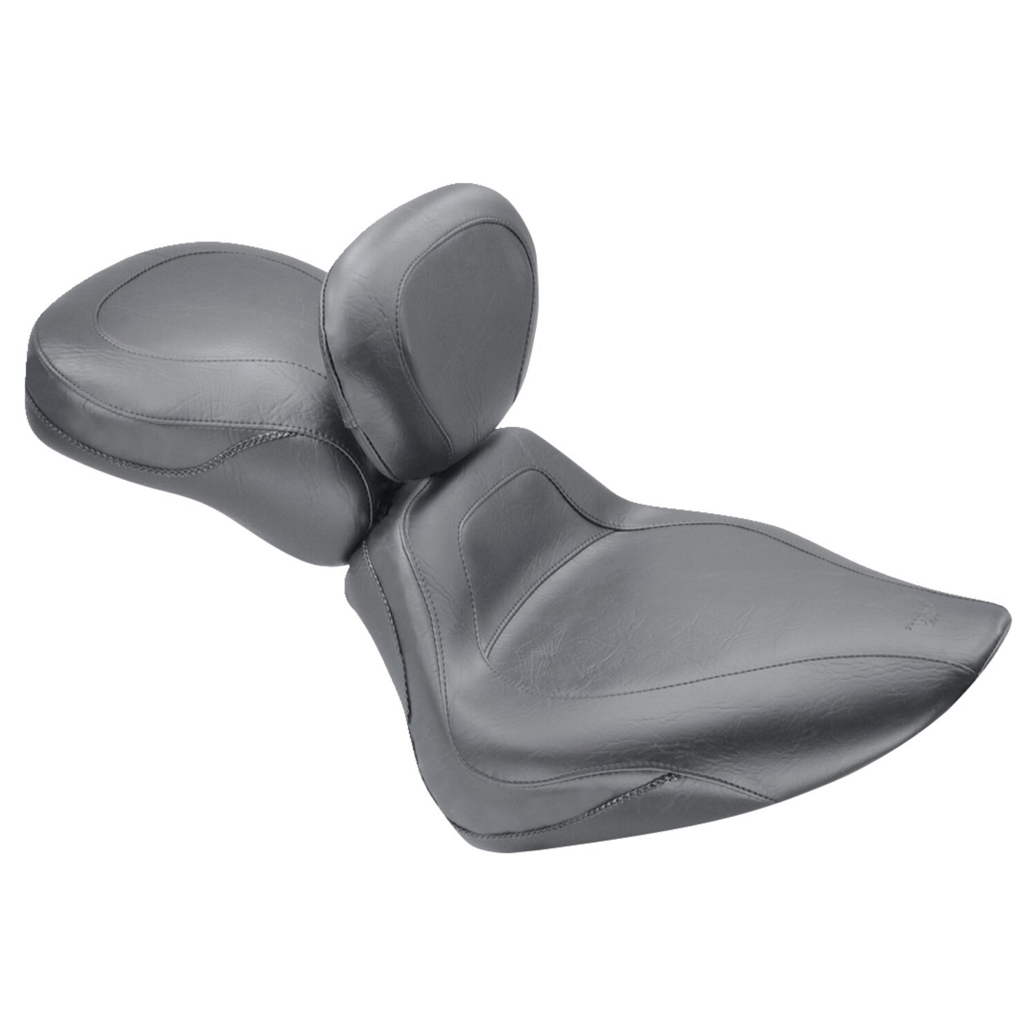 Mustang, Sport Touring passenger seat. Recessed, Black, Plain