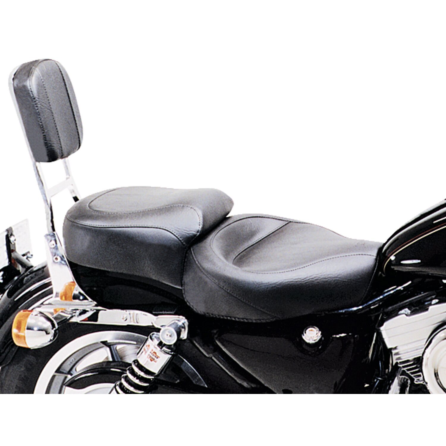 Mustang, Wide Touring seat, Black, Plain