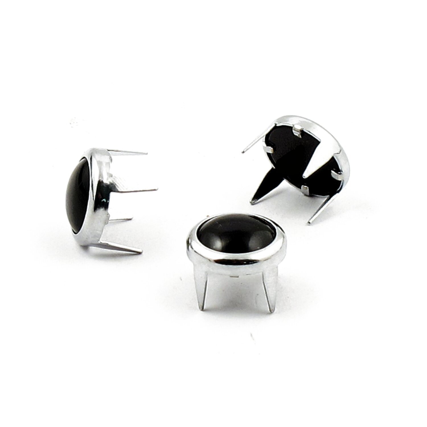 Mustang, decorative studs. Chrome with black pearl