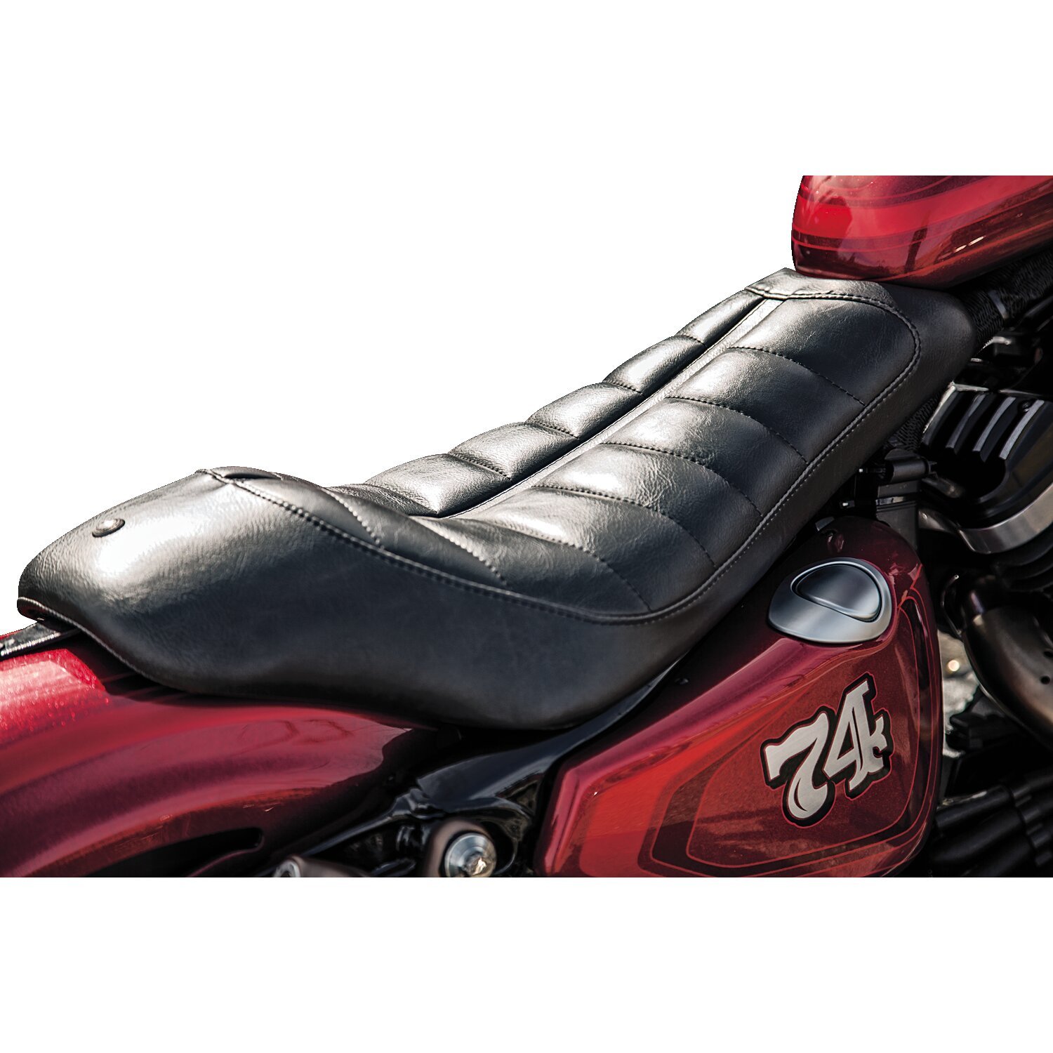 Roland Sands Design, Enzo solo seat, Black, Pleated