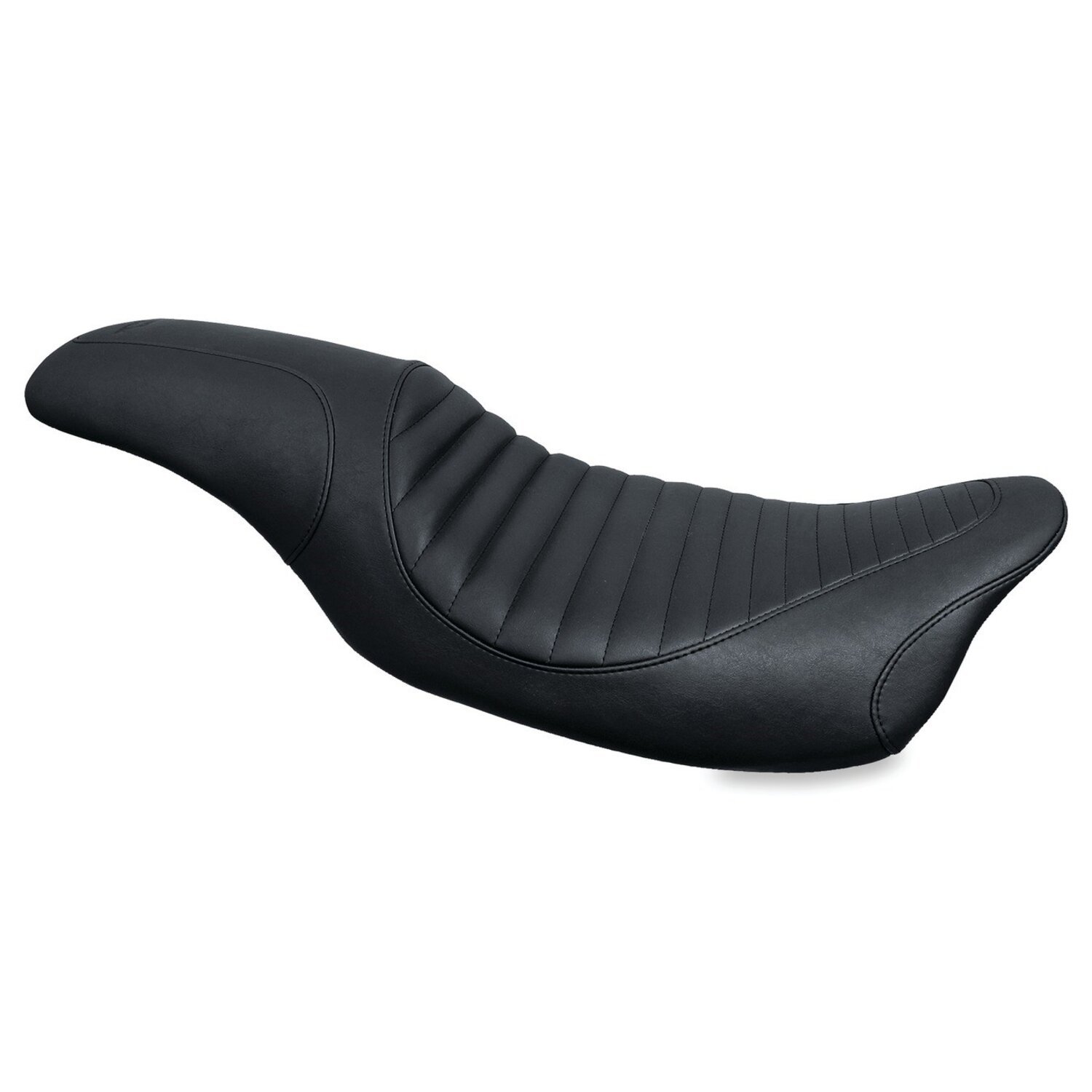Mustang, Tripper Fastback 2-up one-piece seat, Black, Tuck 'n Roll