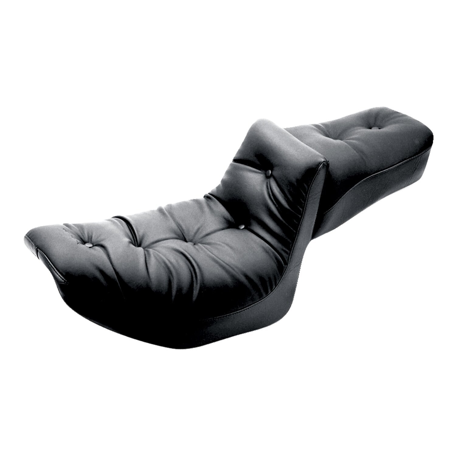 Mustang, Regal Duke 2-up seat. 2-piece, Black, Plain
