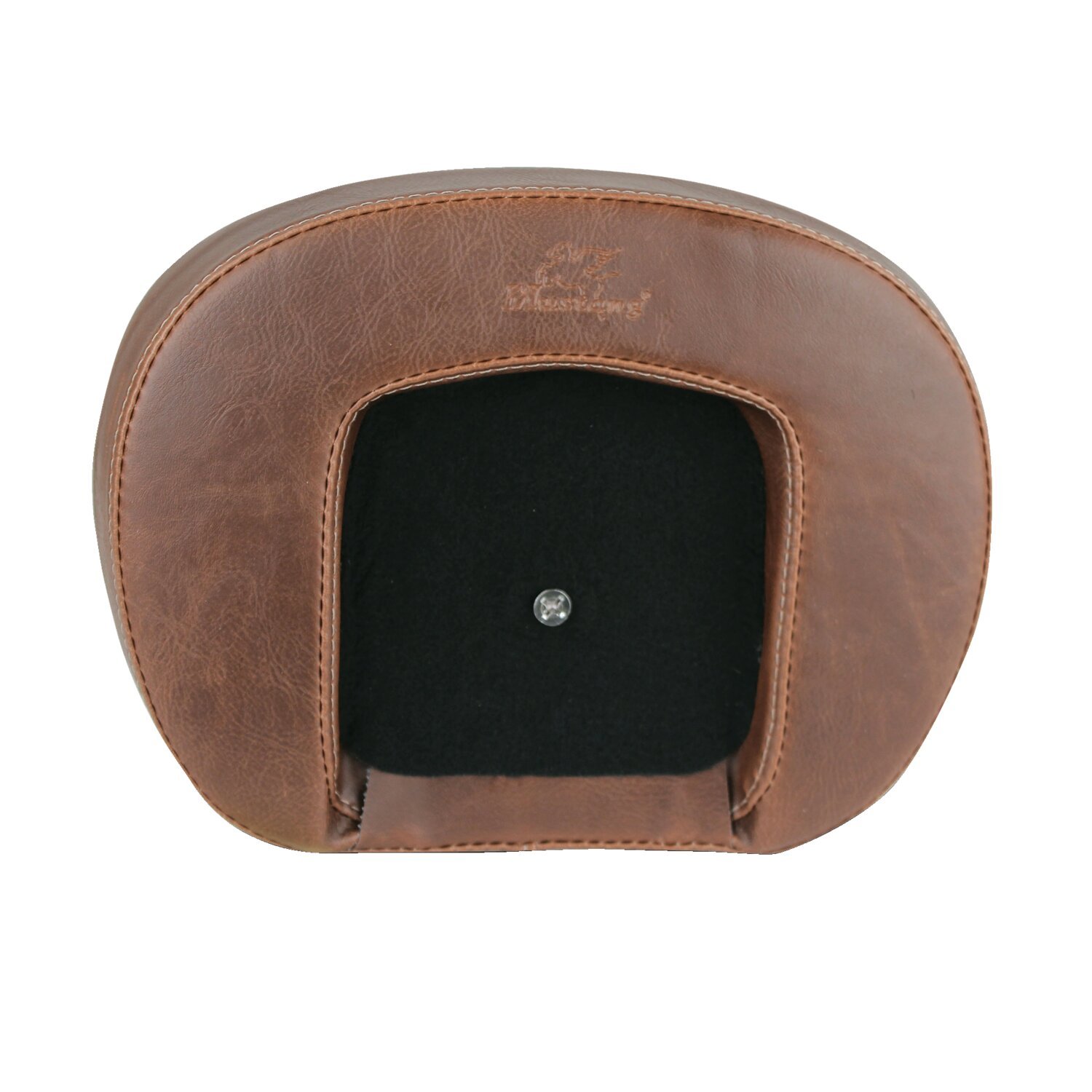 Mustang, setback sissy bar pad. Brown. Diamond