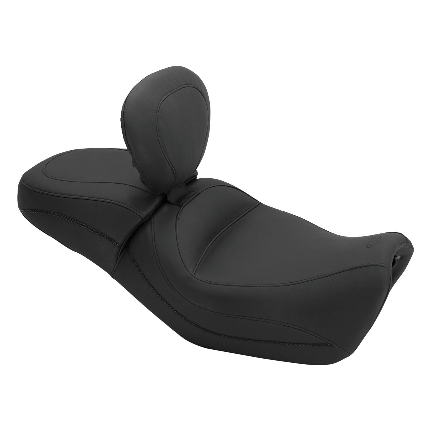 Mustang, Standard Touring seat. With rider backrest, Black
