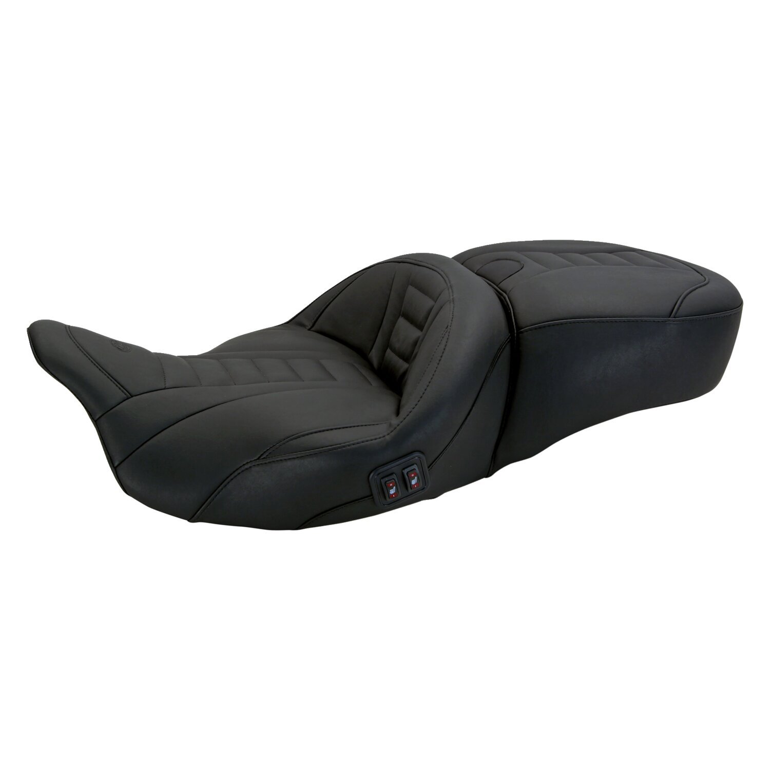 Mustang, Deluxe Super Touring seat. Heated, Black, Plain