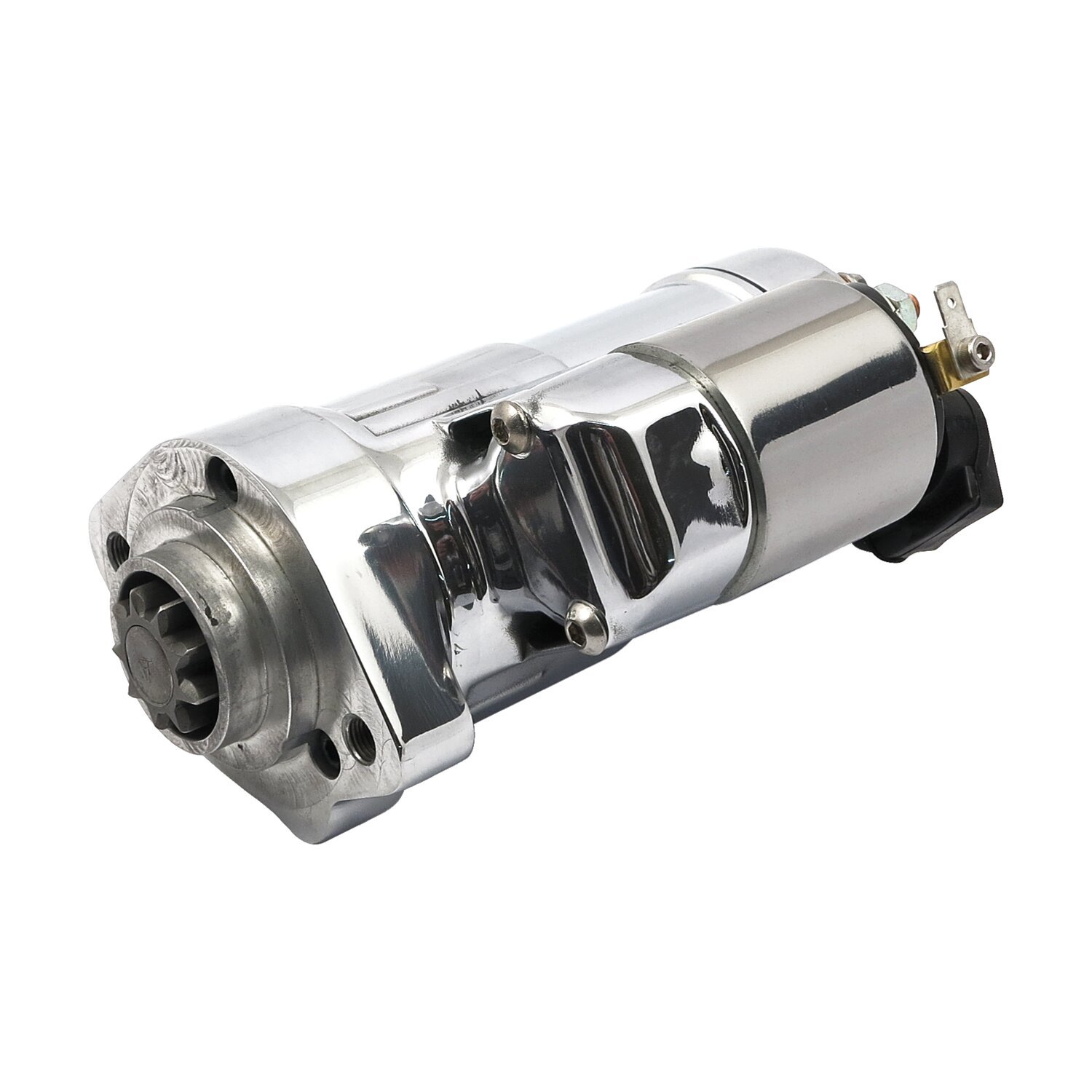 Compu-Fire, GEN3 starter motor. 2.0kW, Silver, Chrome