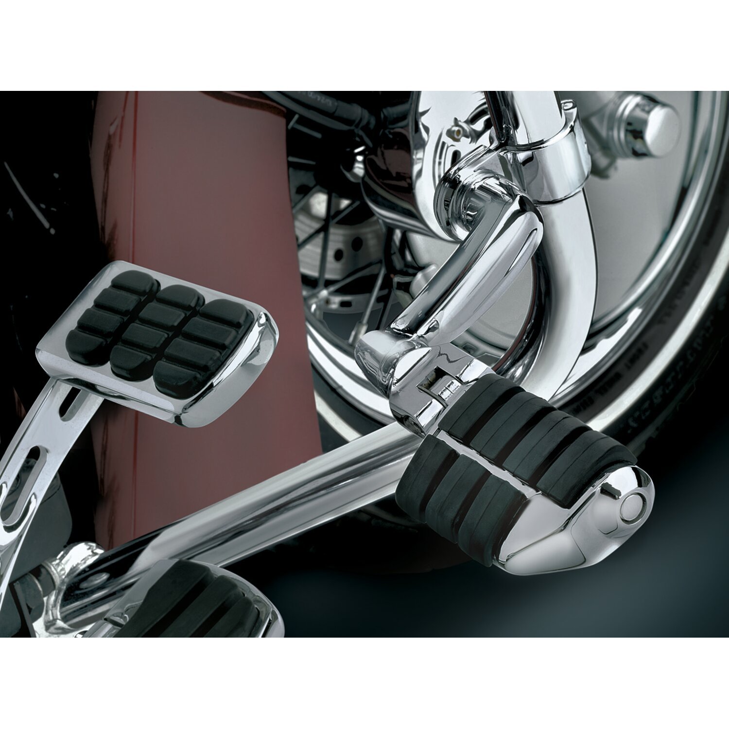 Kuryakyn, Longhorn highway peg set. 1-1/4 (32mm, Silver, Chrome