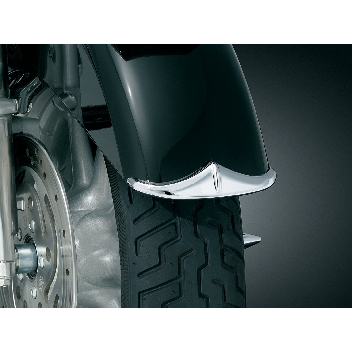 Kuryakyn, Front fender V-tip. Leading edge, Chrome