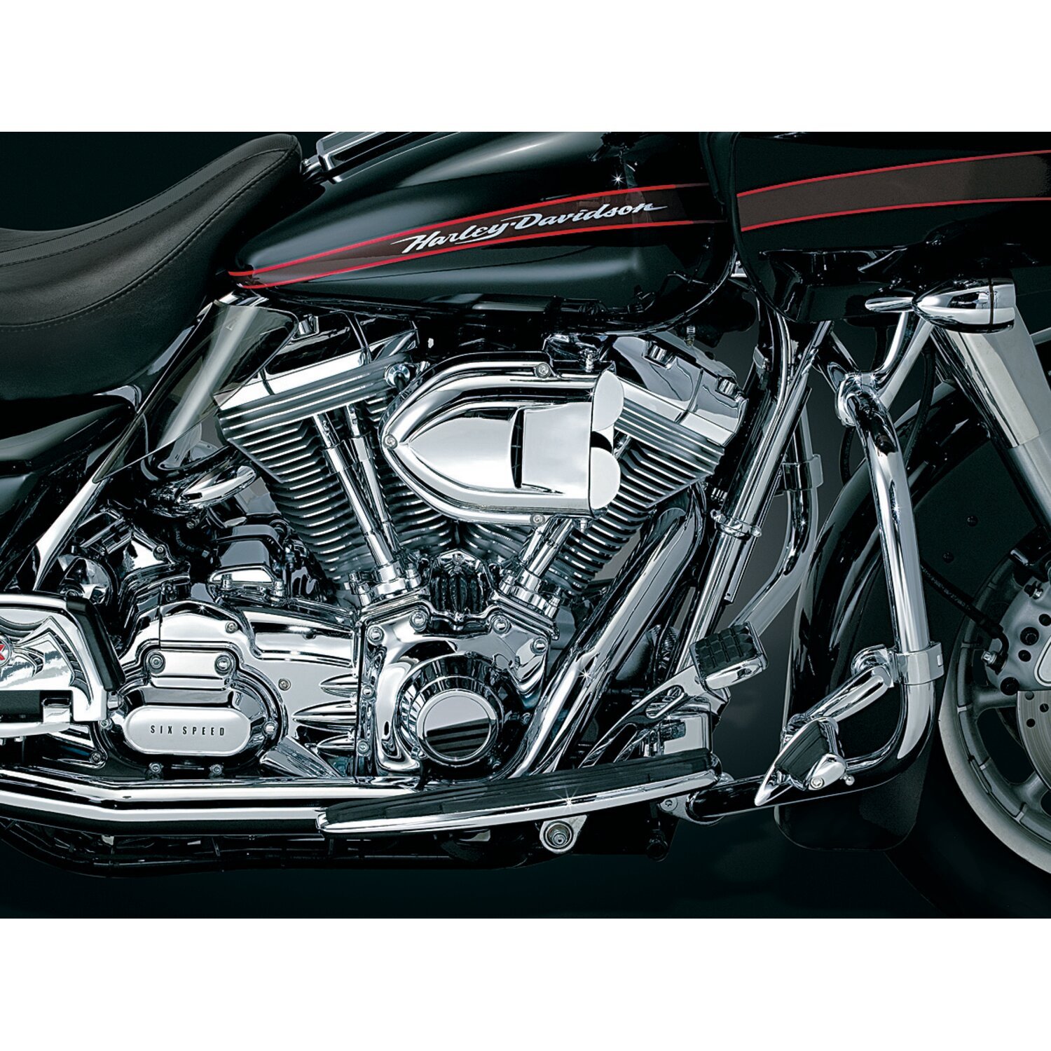 Kuryakyn, Touring starter cover, Silver, Chrome
