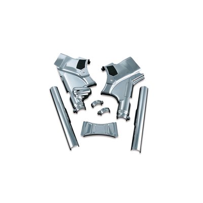 Designed to smooth out the neck area. No more visible welds and it will help cover the control wires as well. 
Includes snap-on downtube covers. 