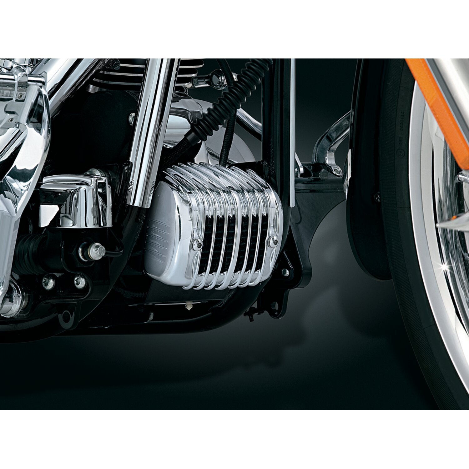 Kuryakyn, Voltage regulator/recifier cover, Silver, Chrome