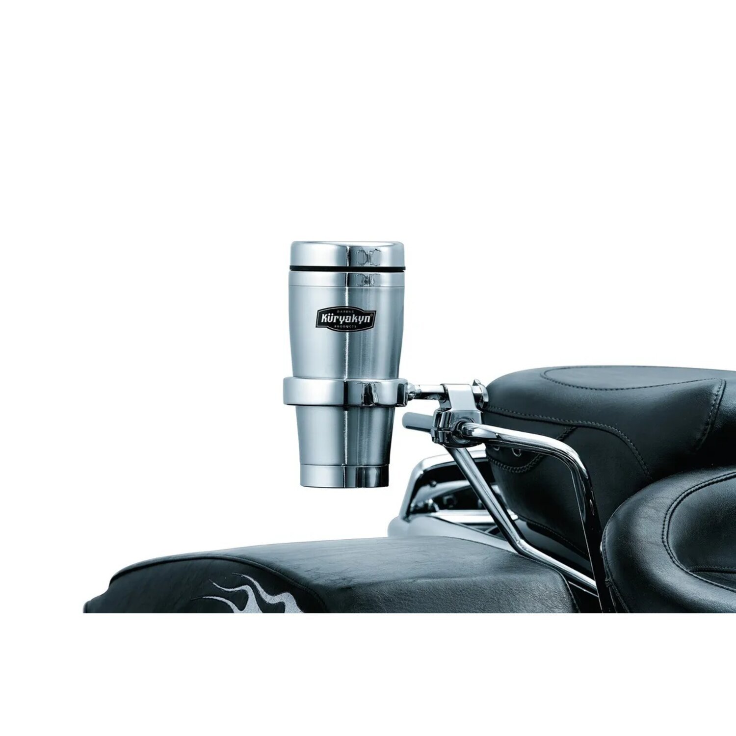Kuryakyn, Passenger drink holder, Black, Chrome